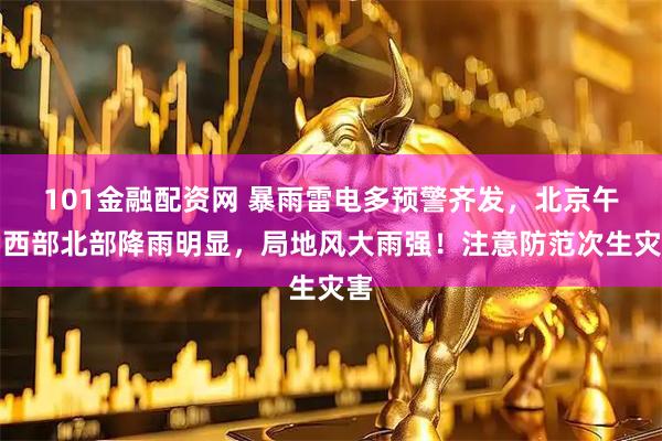 101金融配资网 暴雨雷电多预警齐发，北京午后西部北部降雨明显，局地风大雨强！注意防范次生灾害